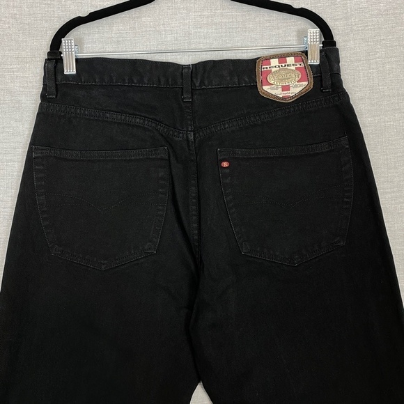 Request Jeans Black 100% Cotton Sz 34 Vintage Collection High Rise Straight Leg - Picture 4 of 8